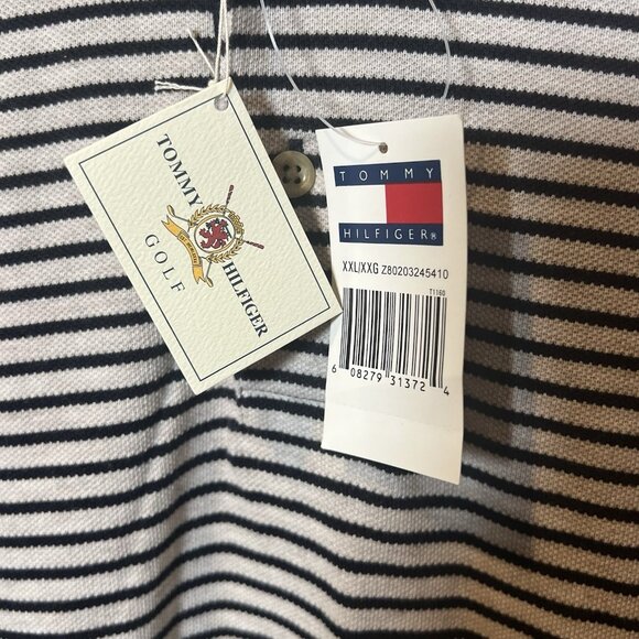 Tommy Hilfiger Men's 2XL Vintage Golf Shirt Polo Striped NWT Deadstock 90's Y2K - Picture 5 of 7